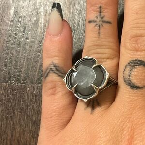 Ecclesia ll sterling grey moonstone ring